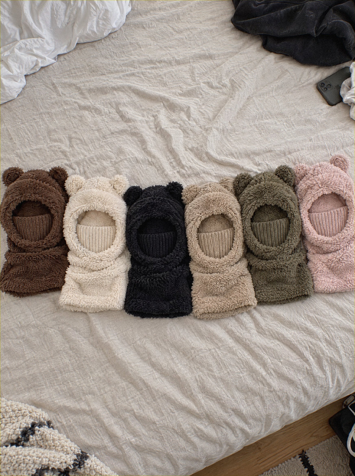 Bloomie Bear Hood all six colors